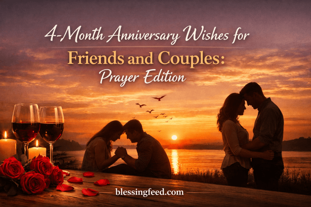 4-Month Anniversary Wishes for Friends and Couples: Prayer Edition