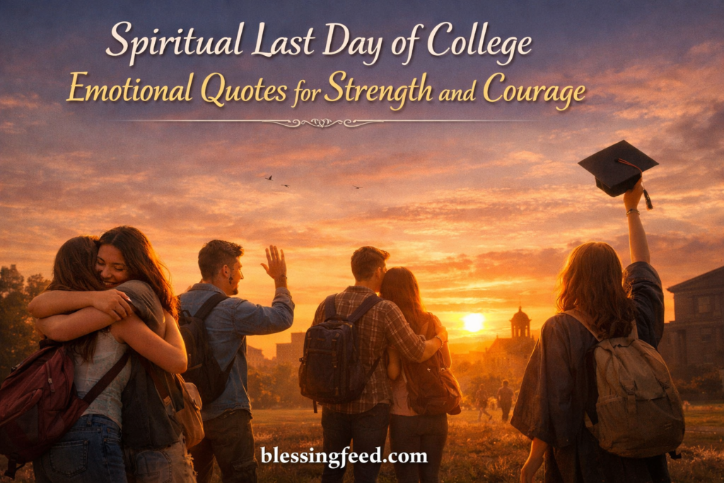 Spiritual Last Day of College Emotional Quotes for Strength and Courage