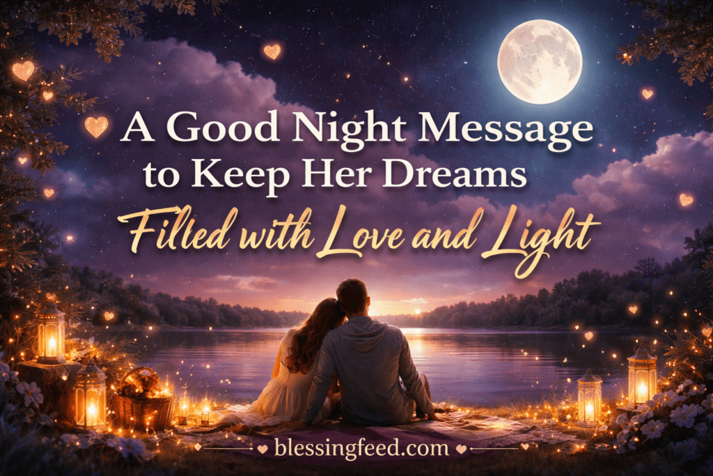 A Good Night Message to Keep Her Dreams Filled with Love and Light