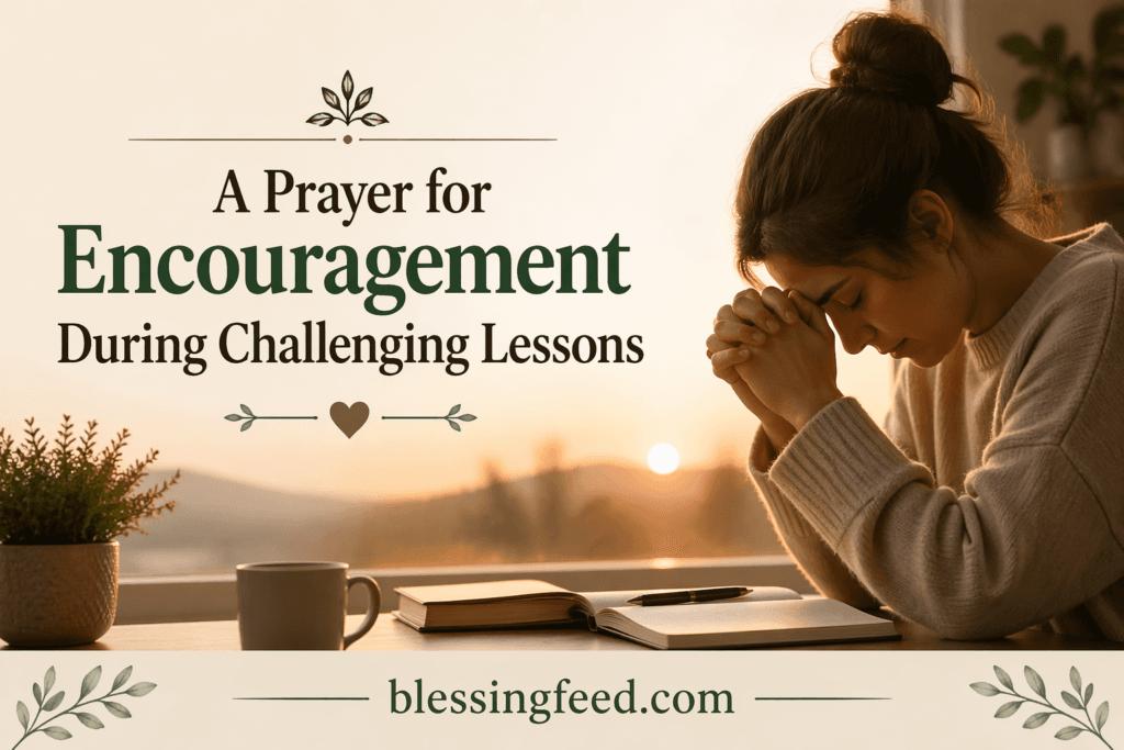 A Prayer for Encouragement During Challenging Lessons