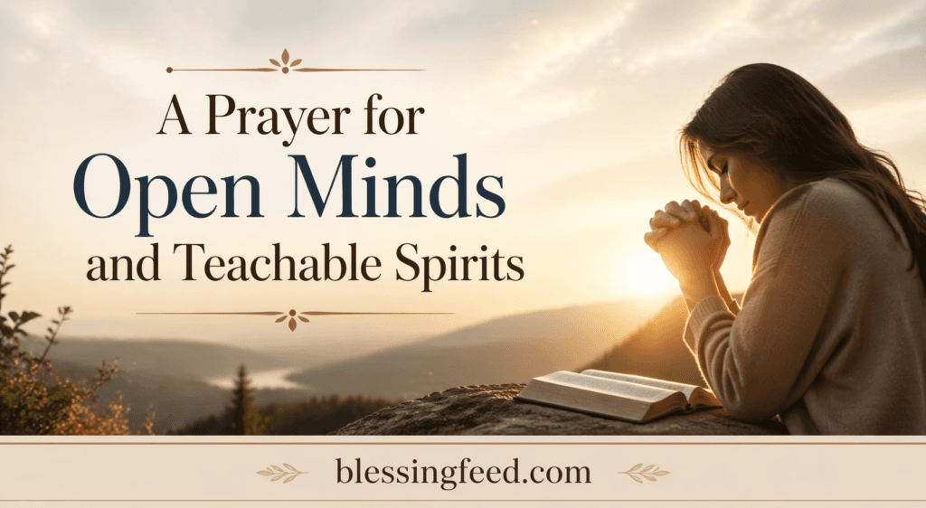 A Prayer for Open Minds and Teachable Spirits