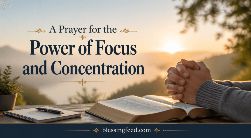 A Prayer for the Power of Focus and Concentration
