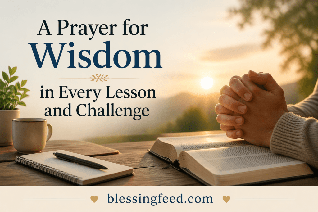 A Prayer for Wisdom in Every Lesson and Challenge