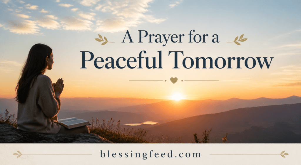 A Prayer for a Peaceful Tomorrow