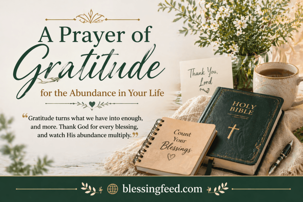 A Prayer of Gratitude for the Abundance in Your Life
