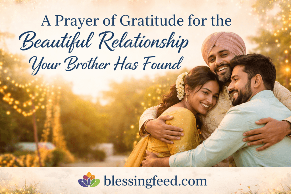 A Prayer of Gratitude for the Beautiful Relationship Your Brother Has Found