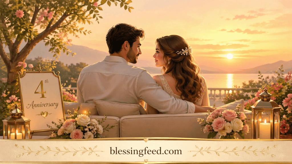 Blessings of Peaceful Moments and Unbreakable Bond on Your 4th Anniversary