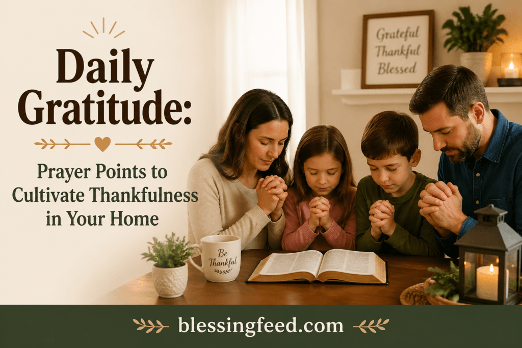 Daily Gratitude: Prayer Points to Cultivate Thankfulness in Your Home