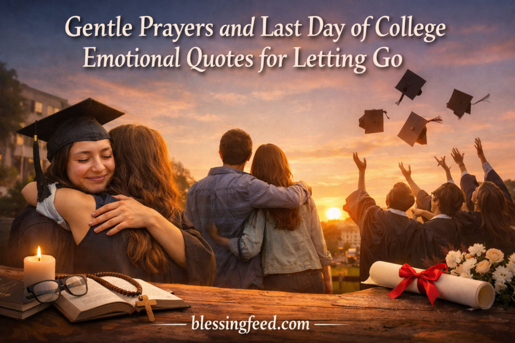 Gentle Prayers and Last Day of College Emotional Quotes for Letting Go