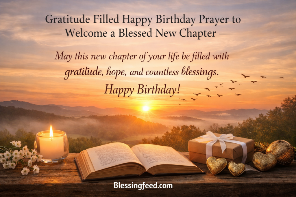 Gratitude Filled Happy Birthday Prayer to Welcome a Blessed New Chapter
