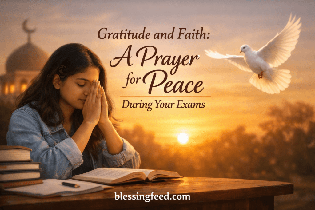 Gratitude and Faith: A Prayer for Peace During Your Exams

