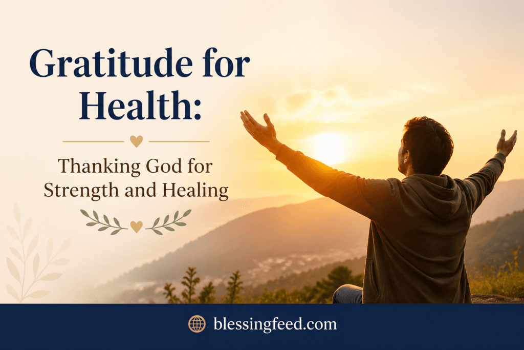 Gratitude for Health: Thanking God for Strength and Healing