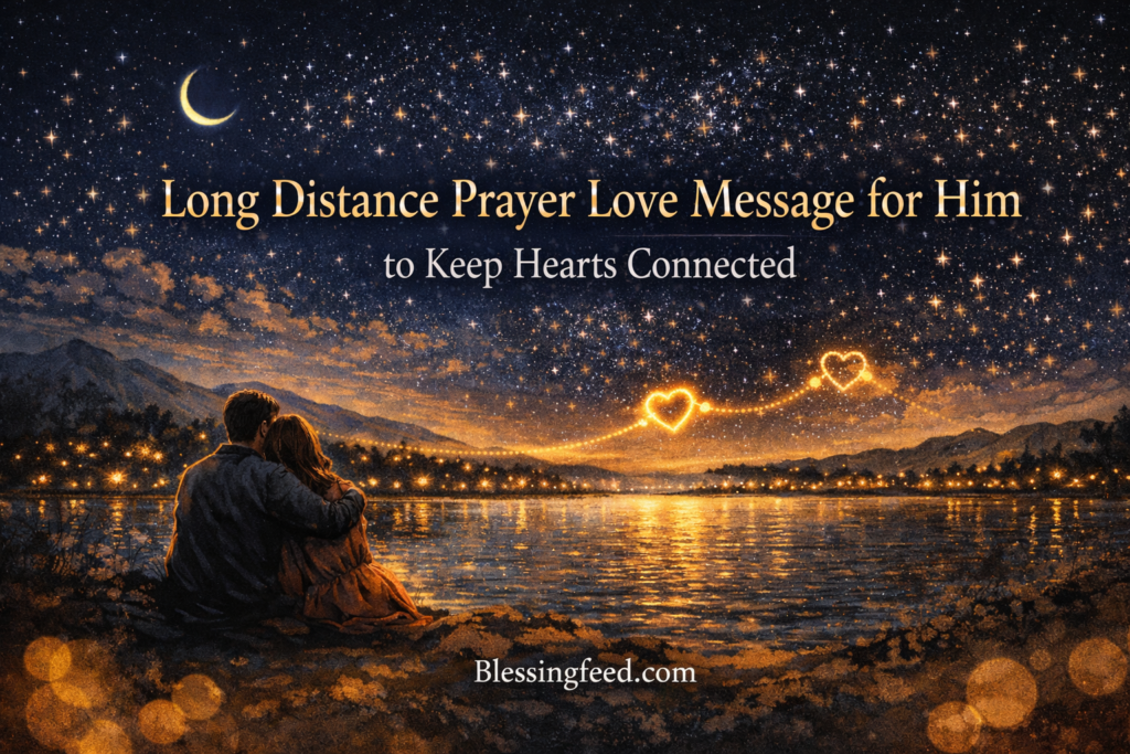 Long Distance Prayer Love Message for Him to Keep Hearts Connected