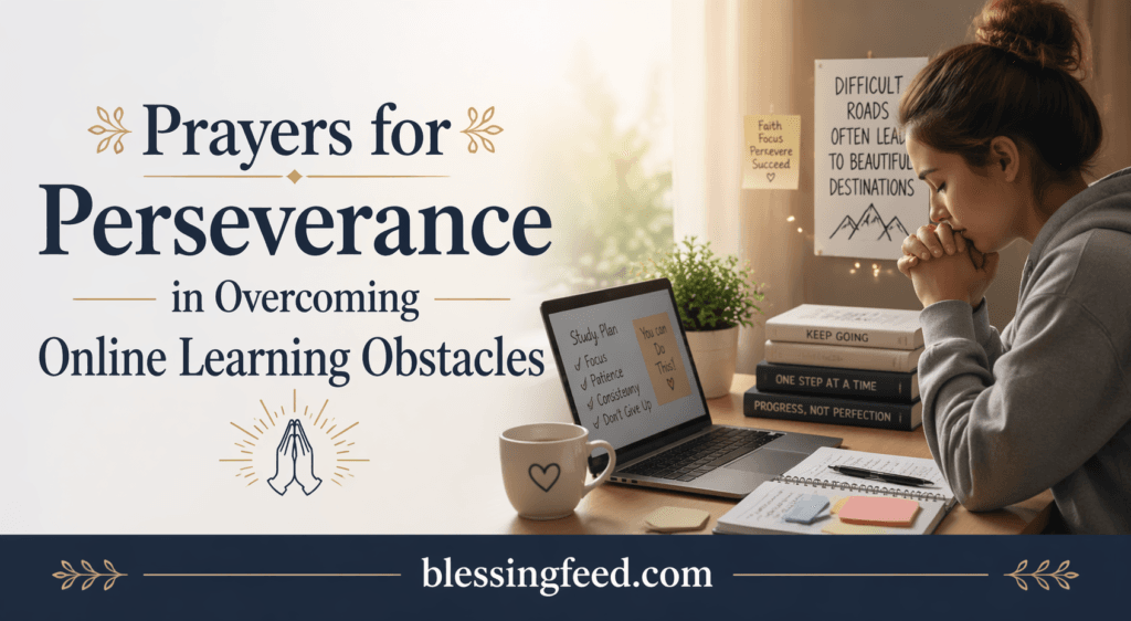 Prayers for Perseverance in Overcoming Online Learning Obstacles