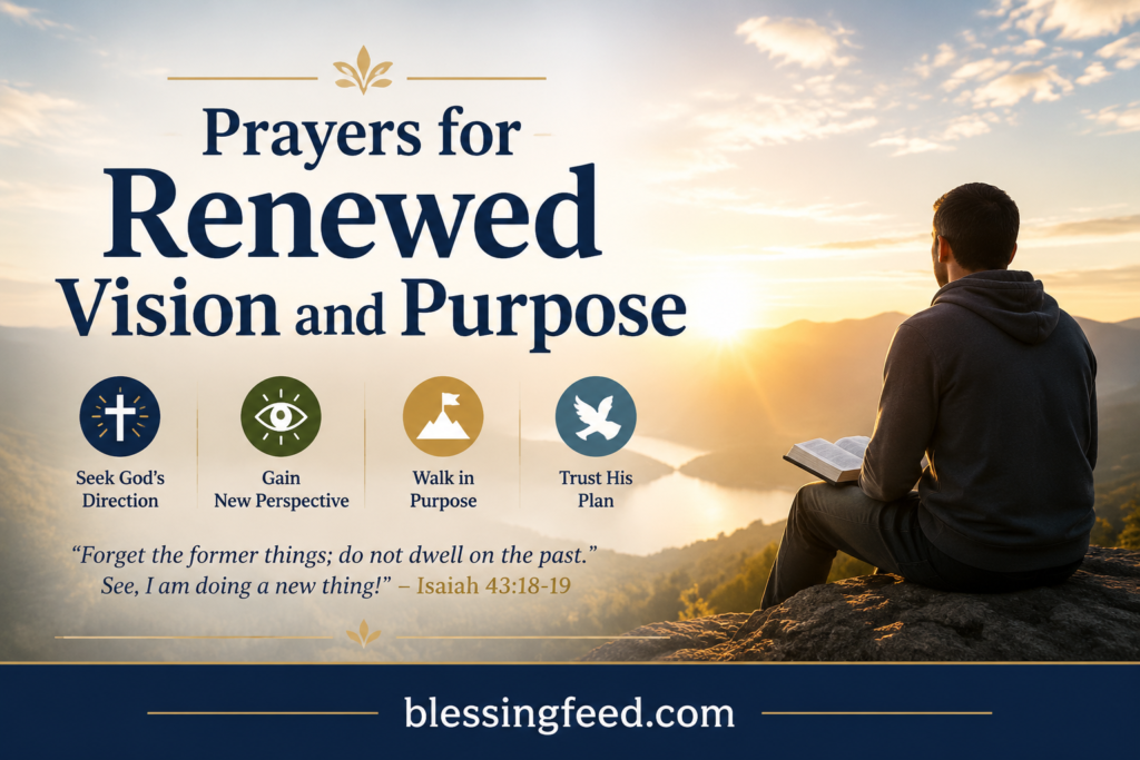 Prayers for Renewed Vision and Purpose inspirational Christian image