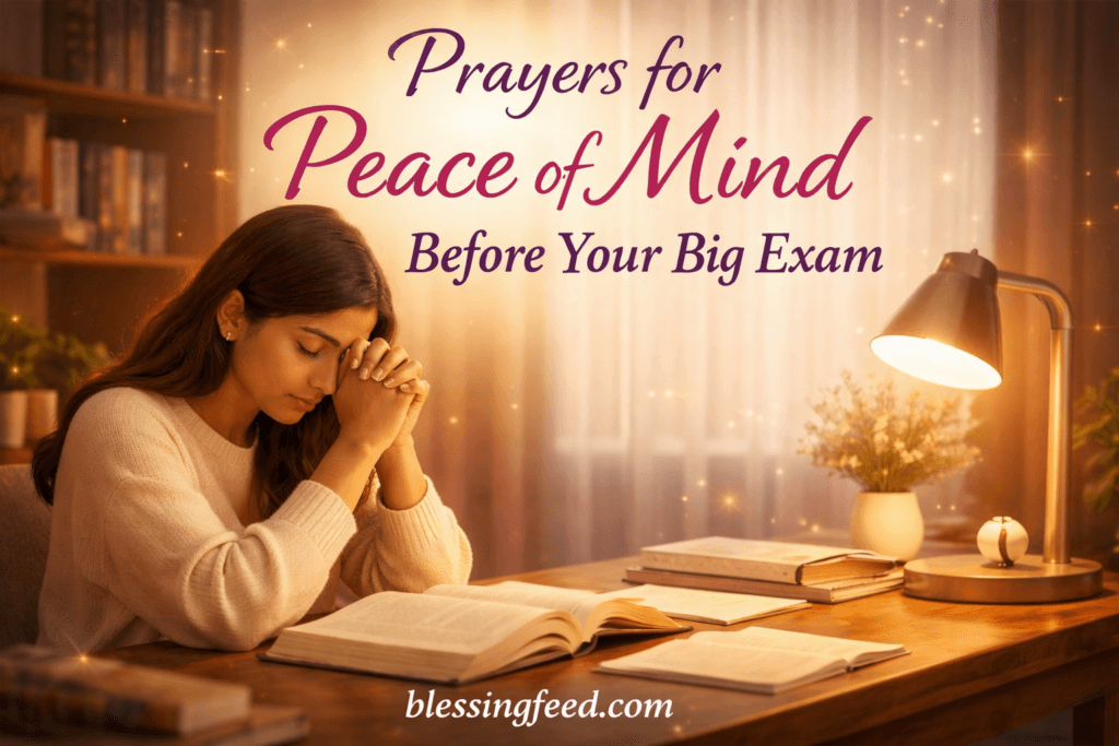 Prayers for Peace of Mind Before Your Big Exam