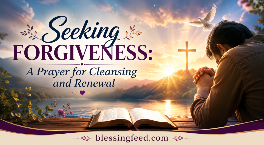 Seeking Forgiveness prayer for cleansing, renewal, and spiritual healing