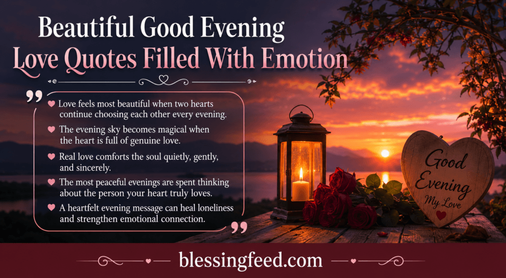 Beautiful Good Evening Love Quotes Filled With Emotion