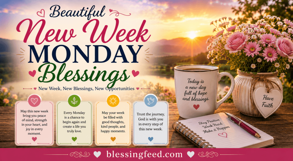 Beautiful New Week Monday Blessings Images and Quotes