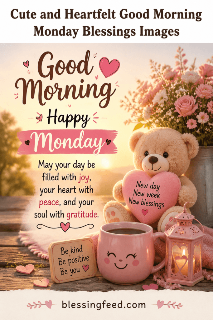 Cute and Heartfelt Good Morning Monday Blessings Images