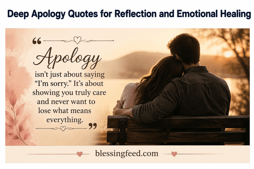 Deep Apology Quotes for Reflection and Emotional Healing