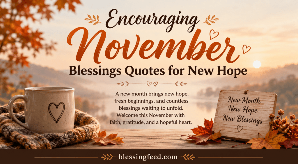 Encouraging November Blessings Quotes for New Hope