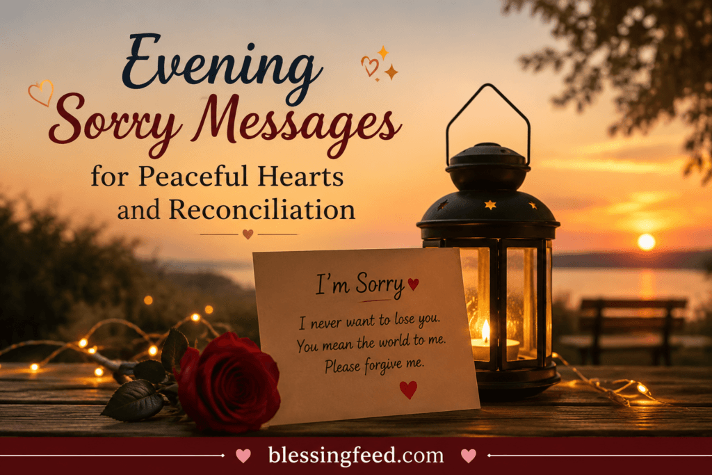 Evening Sorry Messages for Peaceful Hearts and Reconciliation