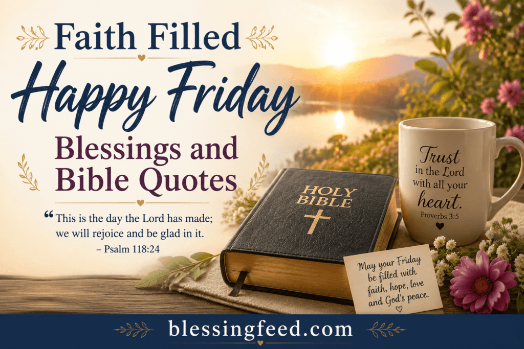 Faith Filled Happy Friday Blessings and Bible Quotes