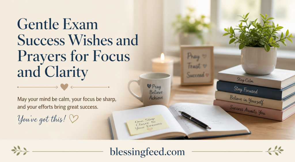 Gentle Exam Success Wishes and Prayers for Focus and Clarity