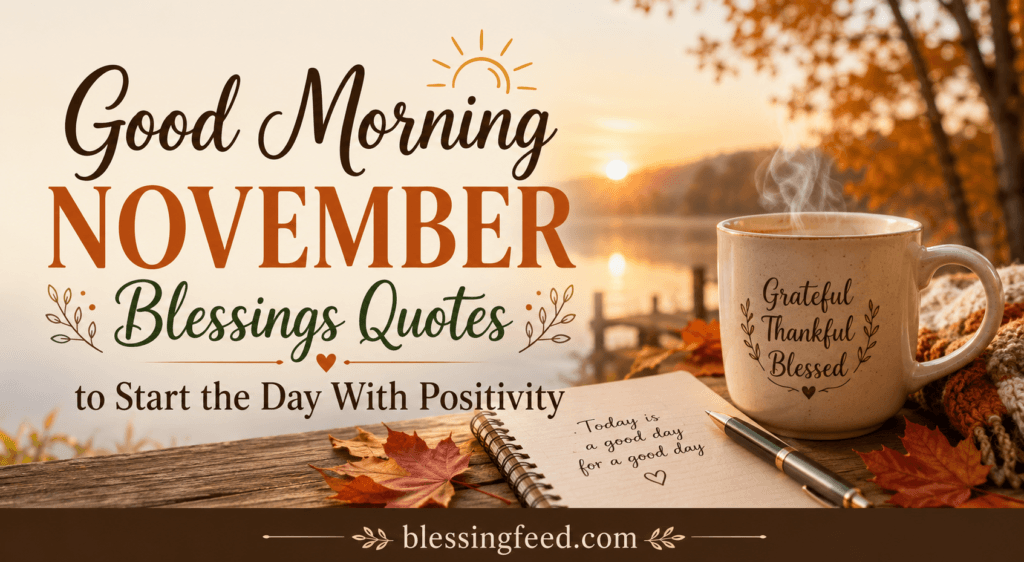 Good Morning November Blessings Quotes to Start the Day With Positivity