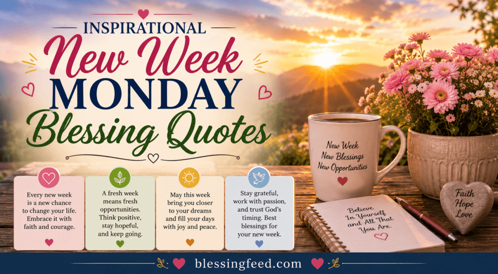 Inspirational New Week Monday Blessing Quotes