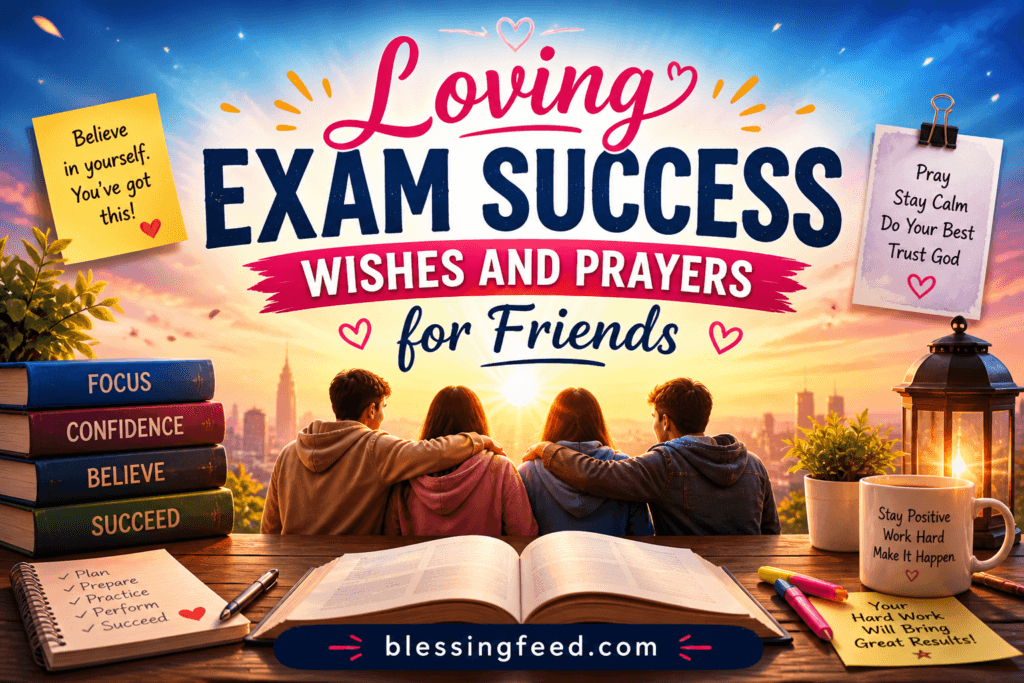 Loving Exam Success Wishes and Prayers for Friends
