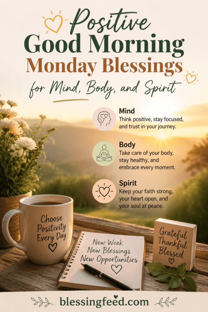 Positive Good Morning Monday Blessings for Mind, Body, and Spirit