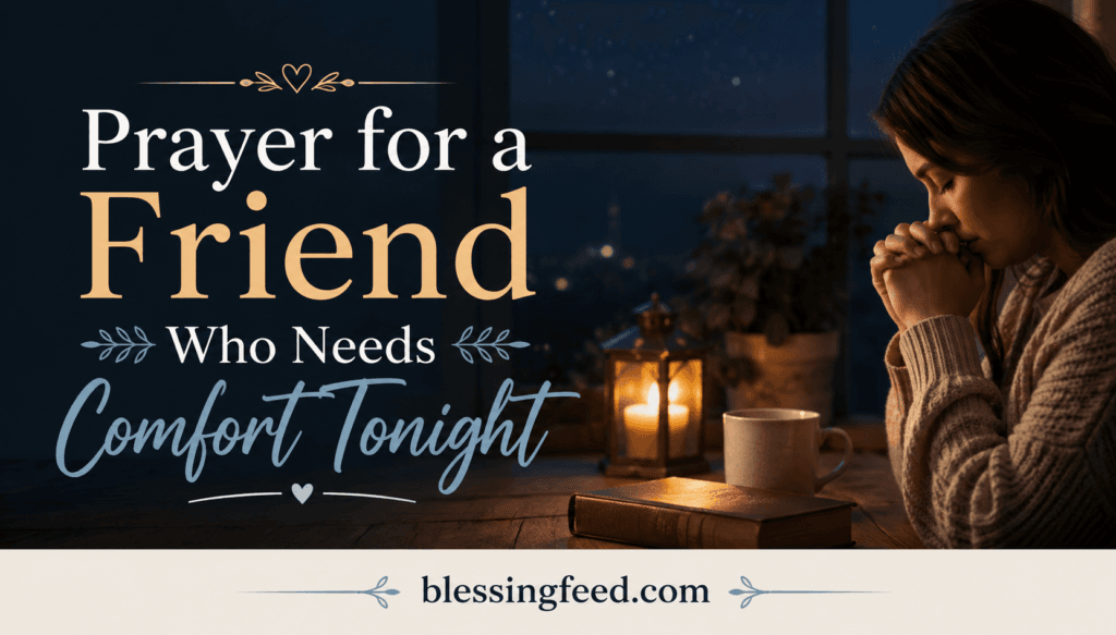 Prayer for a Friend Who Needs Comfort Tonight