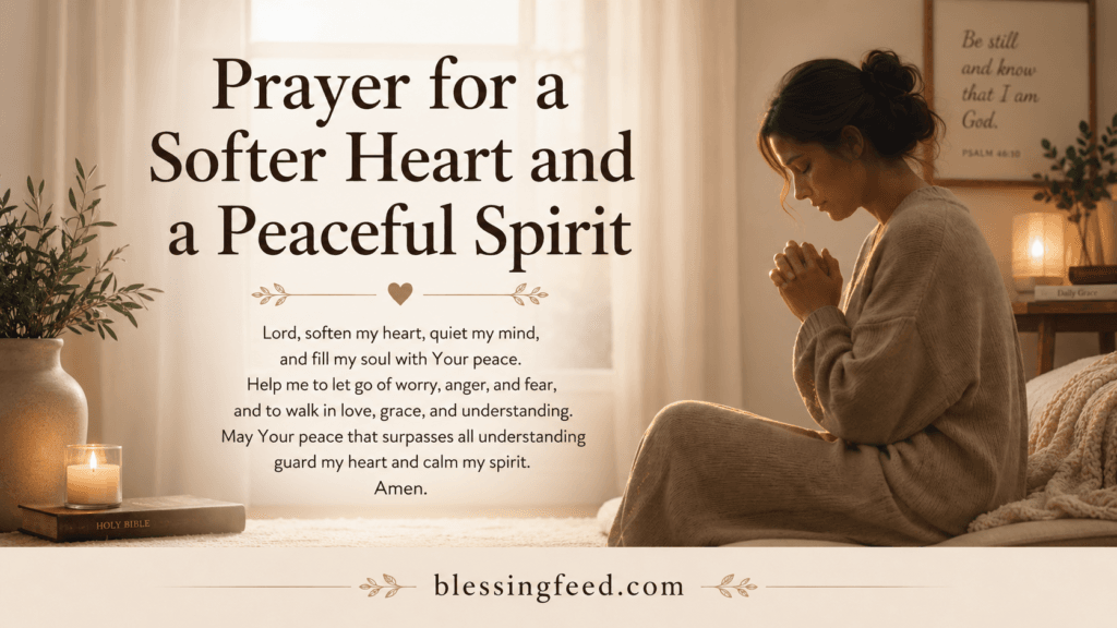 Prayer for a Softer Heart and a Peaceful Spirit