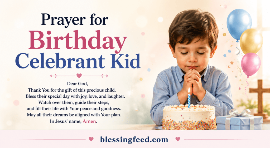 Prayer for Birthday Celebrant Kid