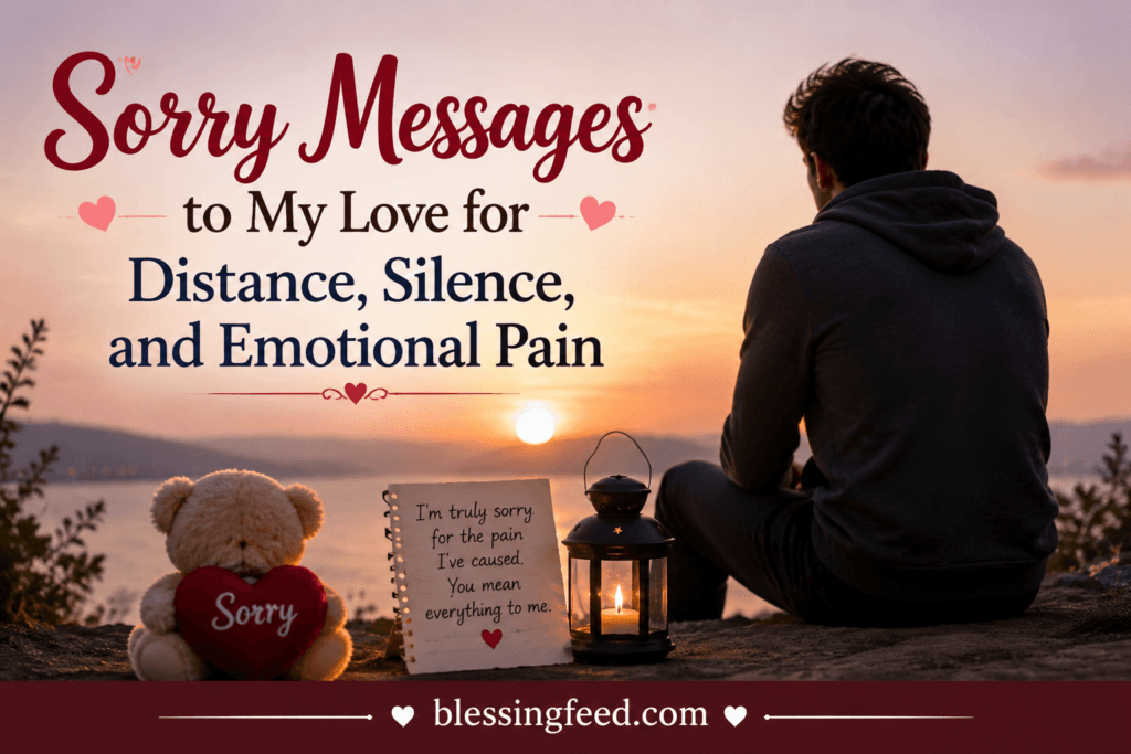 Sorry Messages to My Love for Distance, Silence, and Emotional Pain
