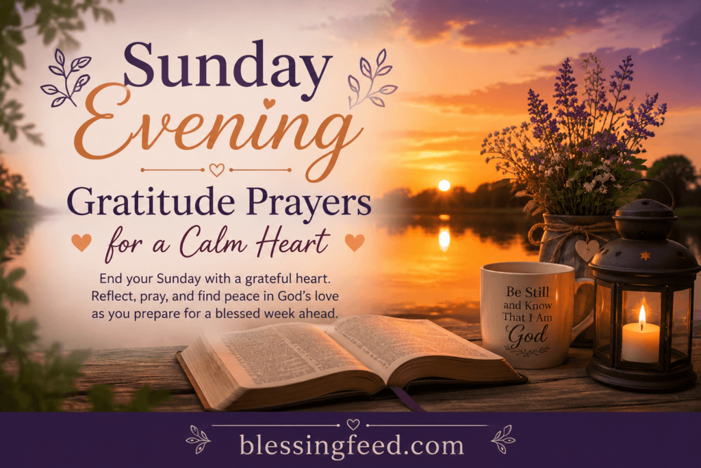 Sunday Evening Gratitude Prayers for a Calm Heart