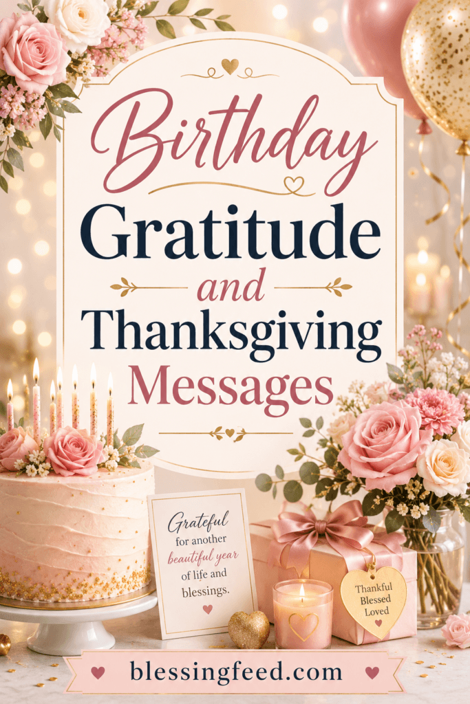 Birthday Gratitude and Thanksgiving Messages