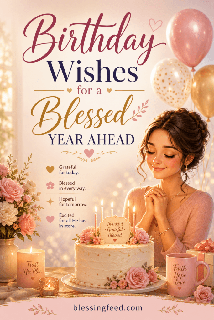 Birthday Wishes for a Blessed Year Ahead