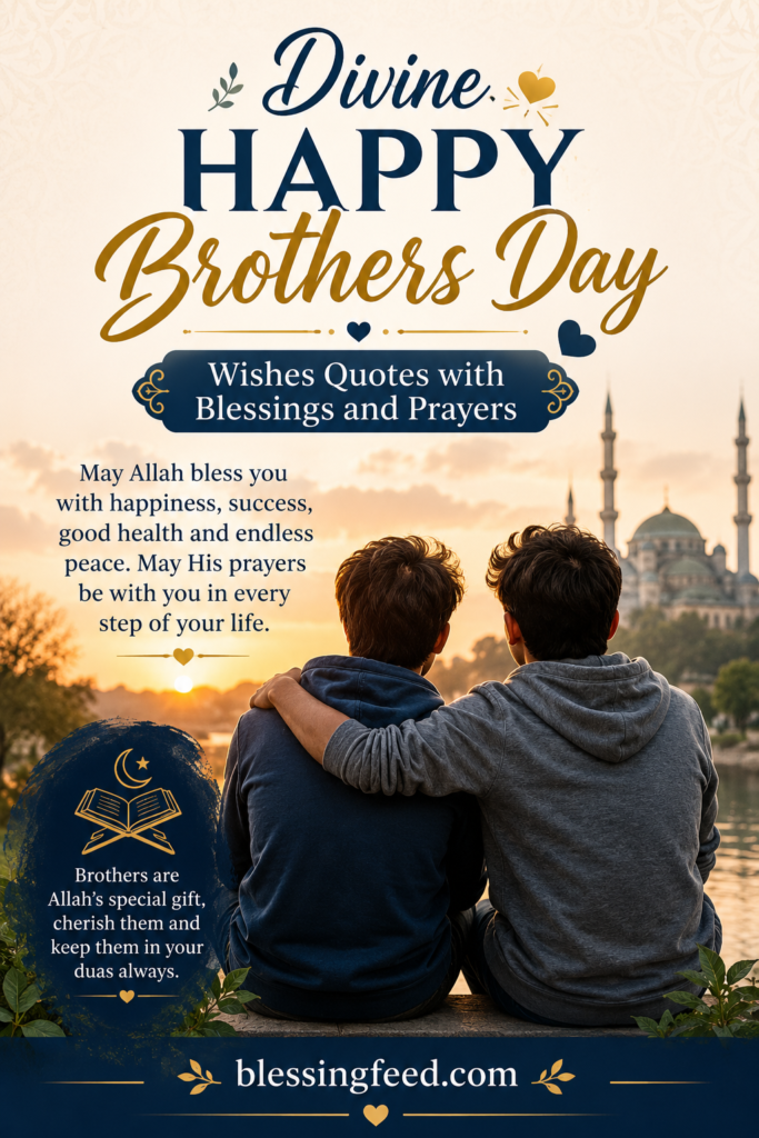 Divine Happy Brothers Day wishes quotes with blessings and prayers for a beloved brother