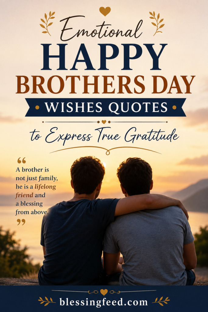 Emotional Happy Brothers Day Wishes Quotes to Express True Gratitude