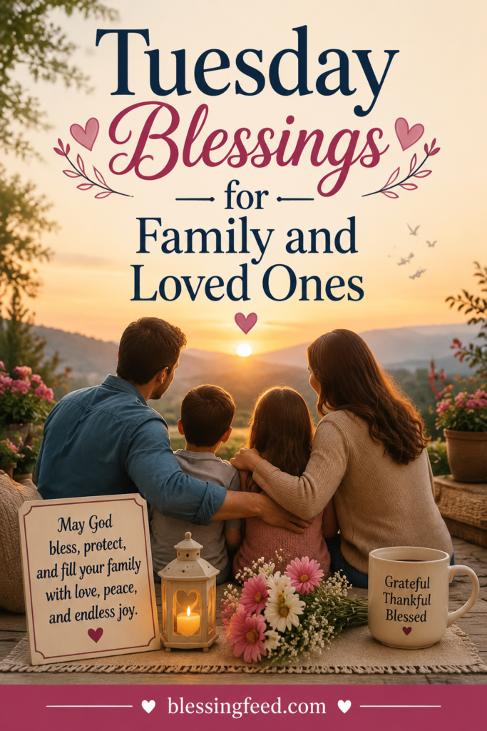 Tuesday blessings for family and loved ones with a heartfelt prayer message