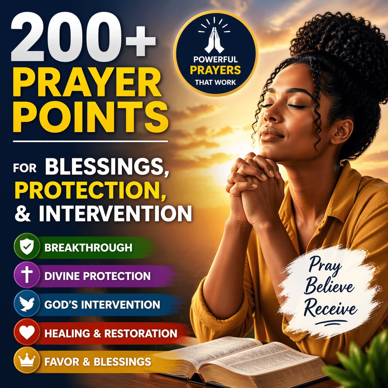 200+ Prayer Points for Blessings, Protection, & Intervention
