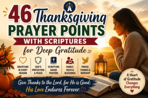 46 Thanksgiving Prayer Points with Scriptures for Deep Gratitude