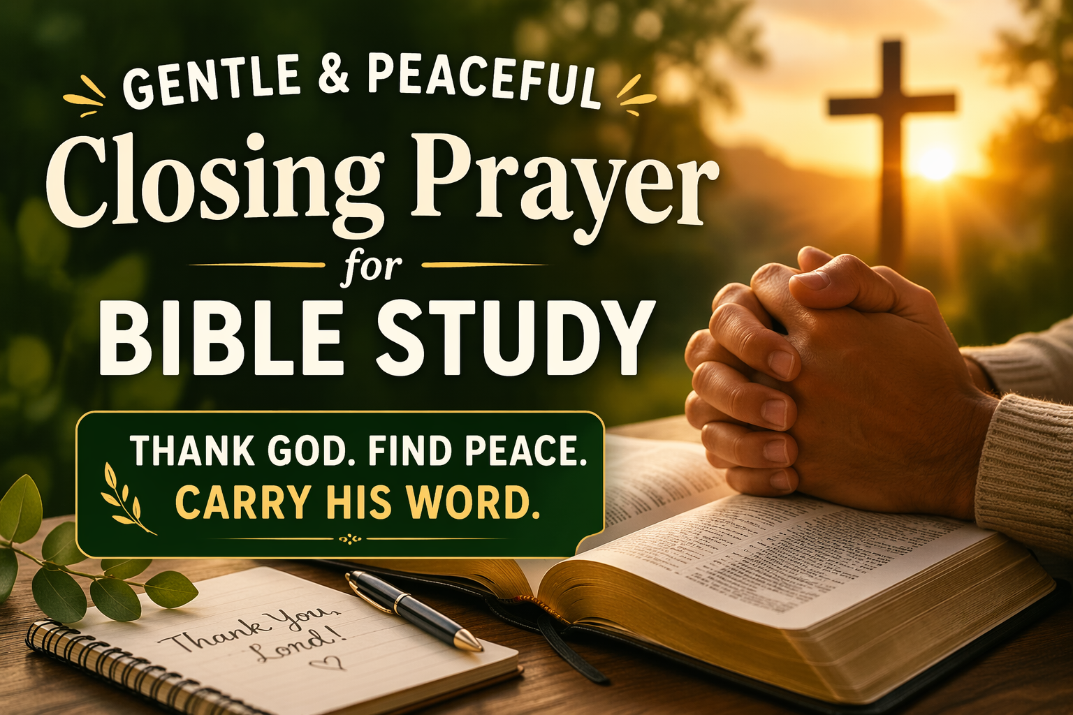 60+ Uplifting Closing Prayers for Bible Study to End with Peace, Gratitude & Faith