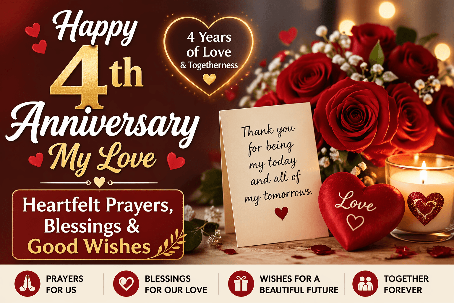 Heartfelt 4th Anniversary Prayers: Blessings for Your Eternal Love