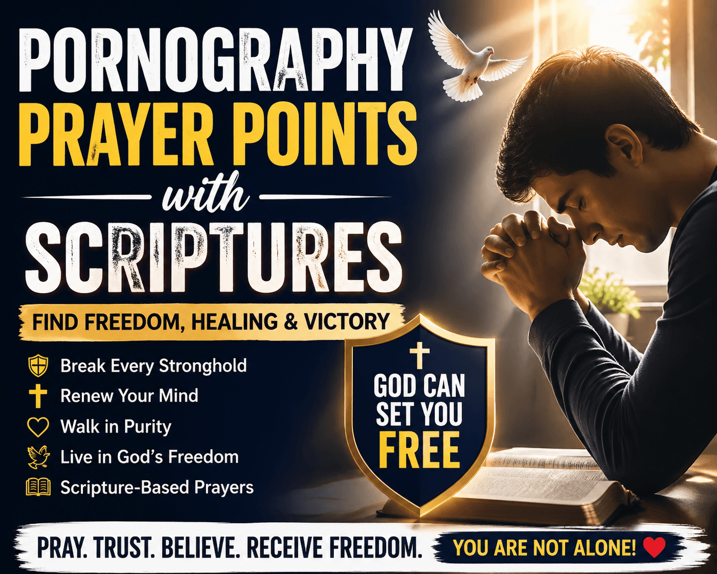 Pornography Prayer Points with Scriptures for Lasting Freedom