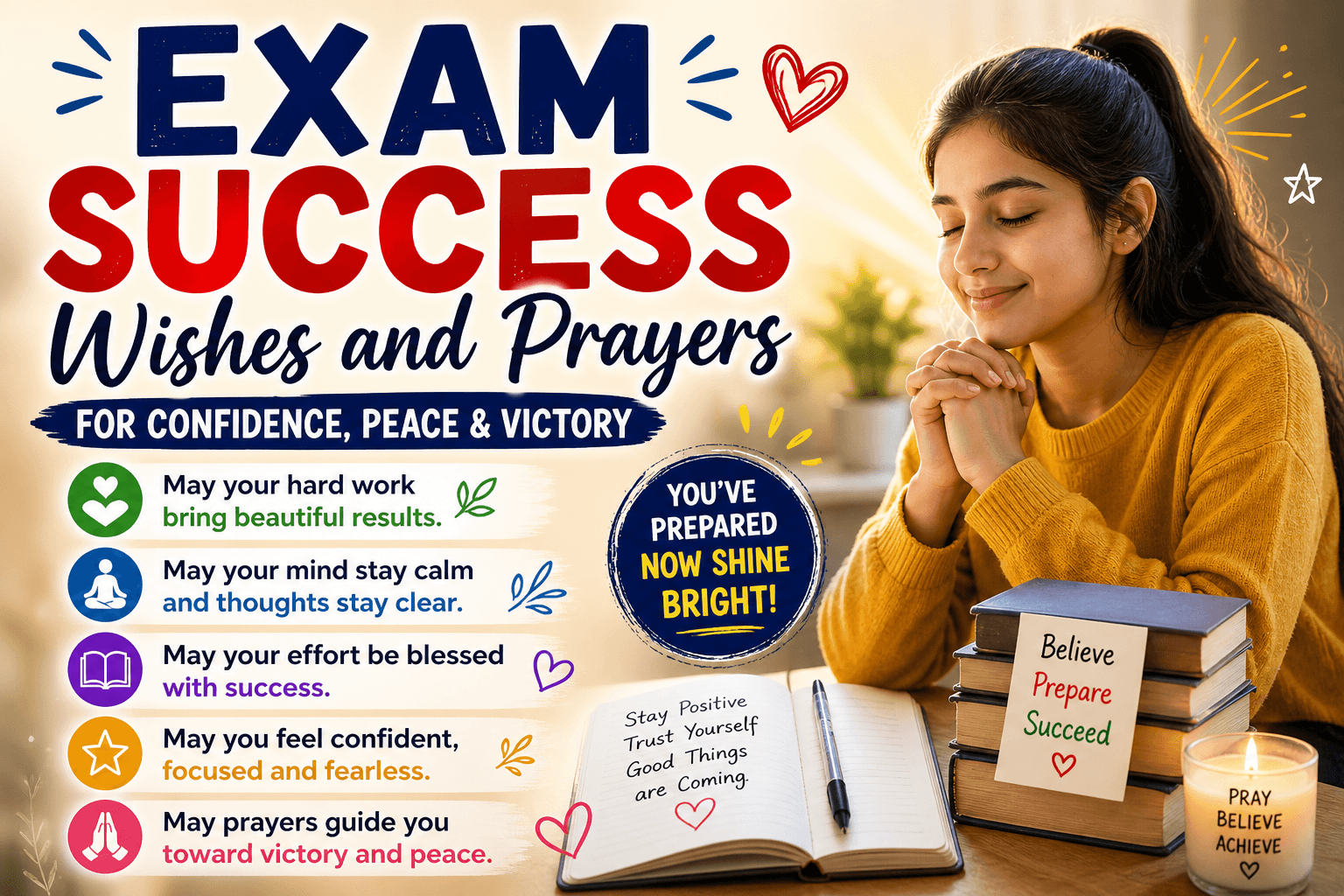 exam success wishes and prayers