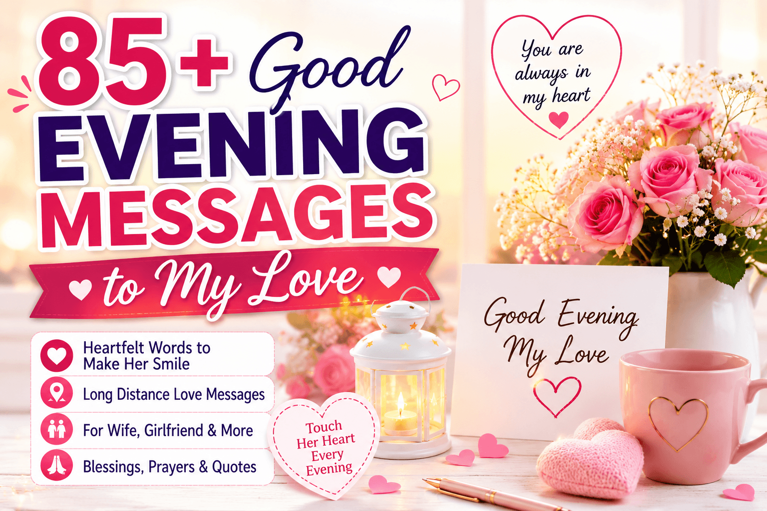 good evening message to my love